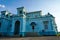 Blue mosque of Sultan Ismail Mosque located in Muar, Johor, Malaysia. The architecture is heavily influences of Western style and