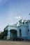 Blue mosque of Sultan Ismail Mosque located in Muar, Johor, Malaysia. The architecture is heavily influences of Western style and