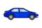 Blue Motor-car as Auto for Retail Sales Vector Illustration