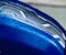 A blue motorbikes body parts unique stock photo