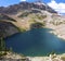 Blue Mountain Lake Canadian Rockies Landscape Yoho National Park Summertime Aerial View