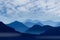 Blue mountain range, Scottish highlands, moving clouds, video