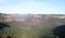 Blue mountains after bushfire. Australia.