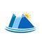 Blue mountains wilderness nature icon vector logo