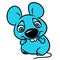Blue mouse animal character cartoon