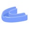 Blue mouthguard icon cartoon vector. Dental care