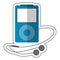 blue mp3 player headphones