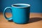 A blue mug. Tranquil Serenity. A Captivating Blue Mug. Generative AI