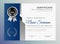 Blue multipurpose business certificate template design concept