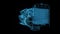 Blue Muscle Car engine hud hologram 4k