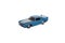 Blue muscle toy car isolated