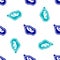 Blue Mussel icon isolated seamless pattern on white background. Fresh delicious seafood. Vector