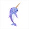 Blue Narwhal Icon
