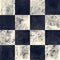 Blue navy indigo and white checkered vintage grunge plaid seamless texture. Watercolor hand drawn pattern