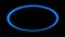 Blue neon light color animation ellipse shape border ficker on black background
