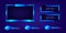 Blue neon live stream gaming esport frame panels modern tech cyber futuristic display elegant