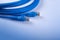 Blue Network Cable with molded RJ45 plug