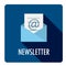 Blue `NEWSLETTER` web button