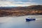 Blue Norwegian fish carrier ship