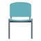 Blue office metal chair icon