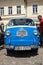 Blue old Fiat Multipla, front view.