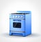 Blue old vintage retro stove