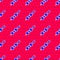 Blue Olive and cheese on chopstick icon isolated seamless pattern on red background. Canape, tapas with cheese and olive