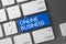 Blue Online Business Button on Keyboard. 3D.