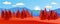 blue and orange background Nature landscape Mountain