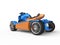 Blue and orange modern ATV
