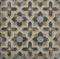 Blue and orange pattern tile