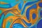 Blue And Orange Psychedelic Background Beautiful elegant Illustration