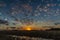 Blue and Orange Scenic Sunset on the Texas Plains