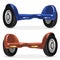 Blue and Orange Self-balancing scooter