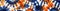 Blue and orange tie dye, AI generative panorama design element, panoramic banner textile