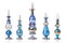 Blue oriental perfume bottles