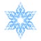 Blue ornate snowflake