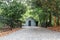 Blue outdoor shed wood building for storage