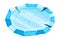 Blue Oval Ice Shaped Element for Game and Web Design Vector Illustration