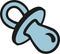 Blue pacifier icon