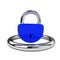 Blue padlock