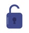 blue padlock design