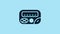 Blue Pager icon isolated on blue background. Vintage 1990s electronics messenger. 4K Video motion graphic animation