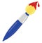 Blue paintbrush, illustration, vector