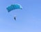 Blue parachute