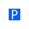 Blue parking sign vetor