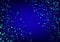 Blue Particle Falling Blue Vector Background. Top