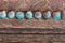 Blue patina upholstery old copper nails studs