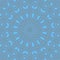 Blue pattern kaleidoscope abstract background. mandala circle