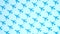 Blue pattern planes in the blue background. Top view. Aircraft travel minimal concept. Geometric shape in pastel colors. 3d